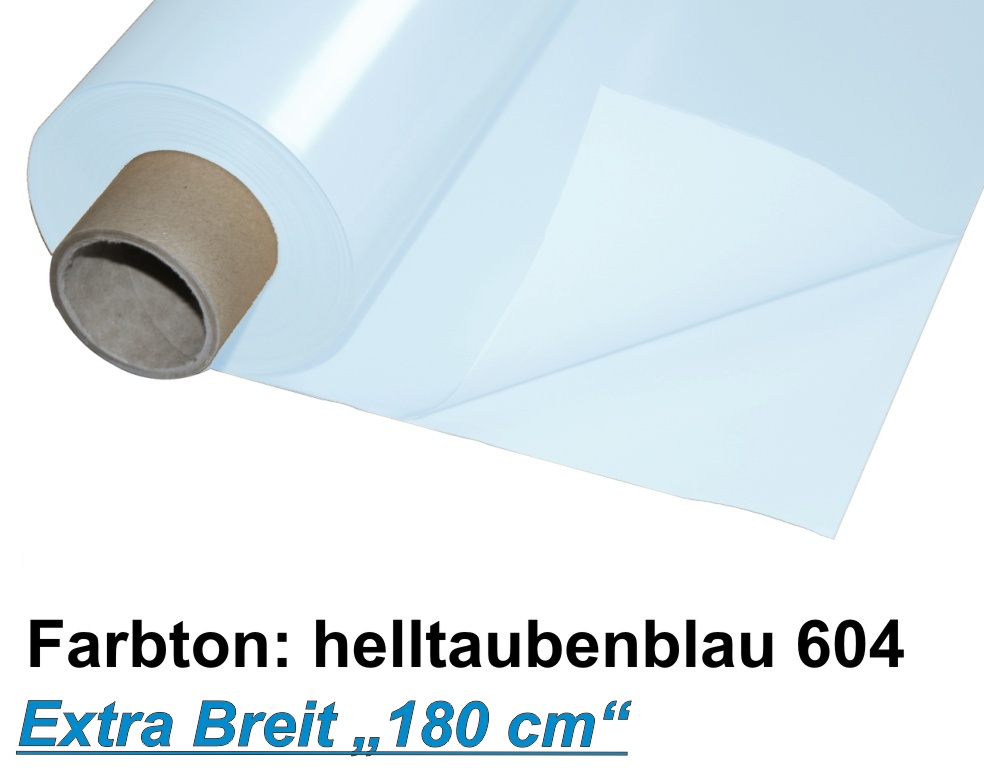 Lackfolie Premium 180 my, 180cm x 30m, helltaubenblau , Preise auf Anfrage 