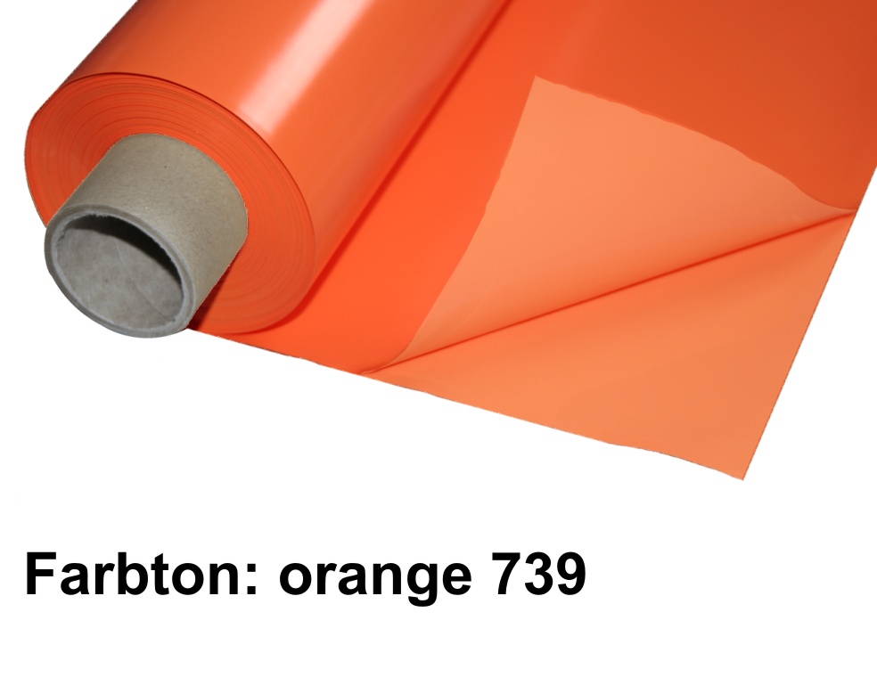 Lackfolie orange Premium 150 my dick, 130 cm breit 30 mtr (15 Doppelmeter)