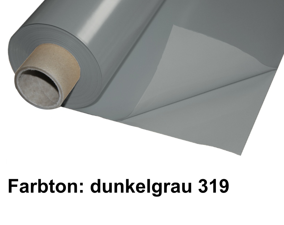 Lackfolie grau Premium 150 my dick, 130 cm breit 30 mtr (15 Doppelmeter) 