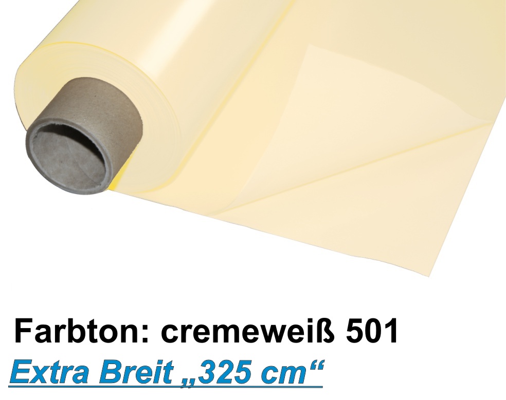 Lackfolie Premium 180 my, 325cm breit, cremeweiss, Preise auf Anfrage 