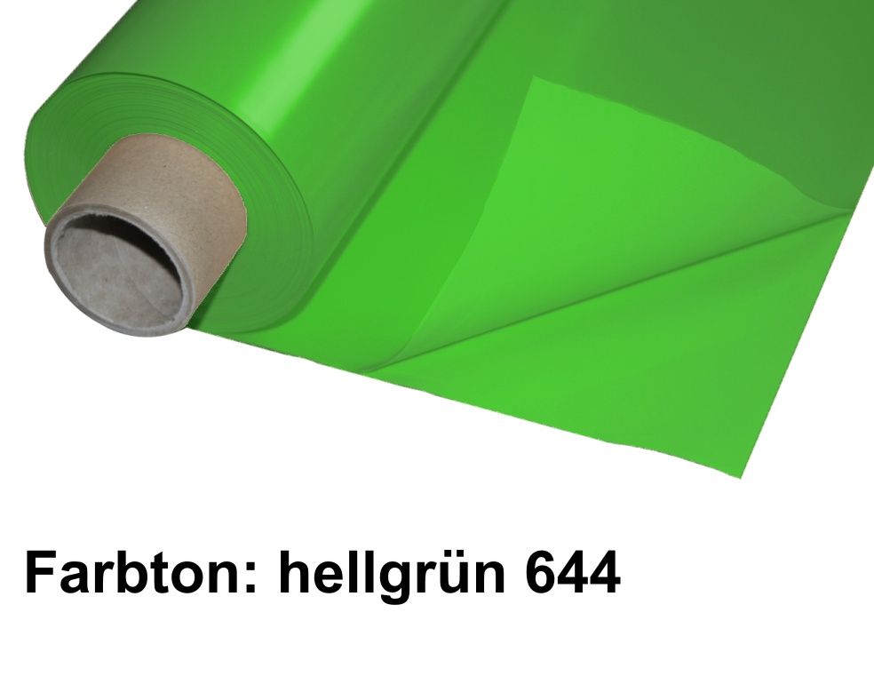 Lackfolie hellgrün Premium 150 my dick, 130 cm breit 30 mtr (15 Doppelmeter)