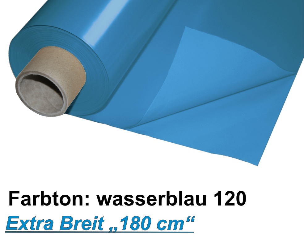Lackfolie Premium 180 my, 180cm x 30m, wasserblau , Preise auf Anfrage 