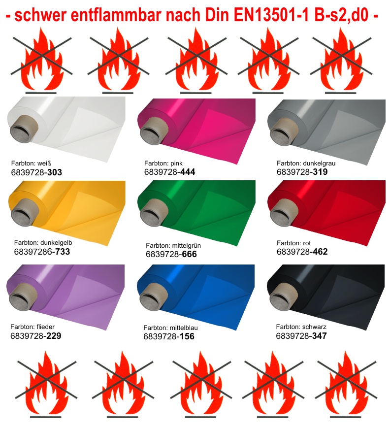 Lackfolie Premium B1, 9 Farben, 130cmx30m