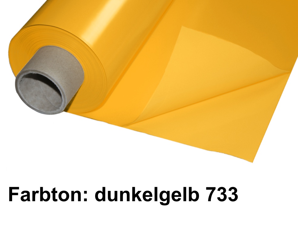 Lackfolie dunkelgelb Premium 150 my dick, 130 cm breit 30 mtr (15 Doppelmeter)