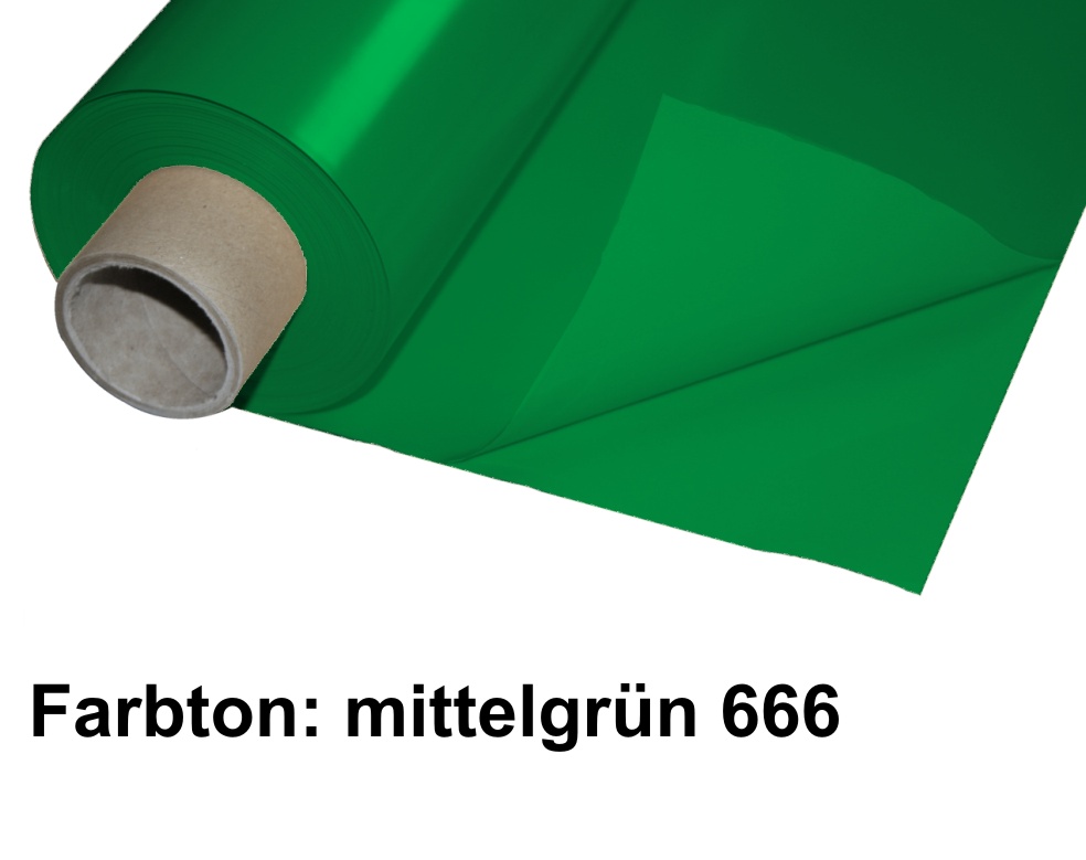 Lackfolie mittelgrün Premium 150 my dick, 130 cm breit 30 mtr (15 Doppelmeter)