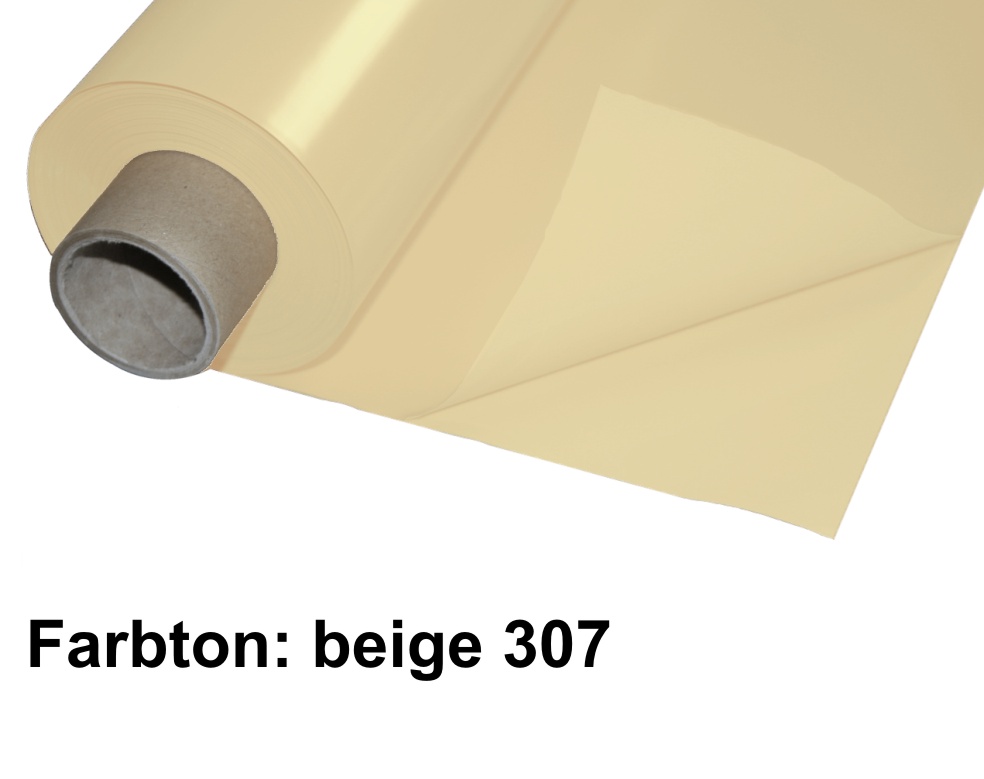Lackfolie beige Premium 150 my dick, 130 cm breit 30 mtr (15 Doppelmeter)